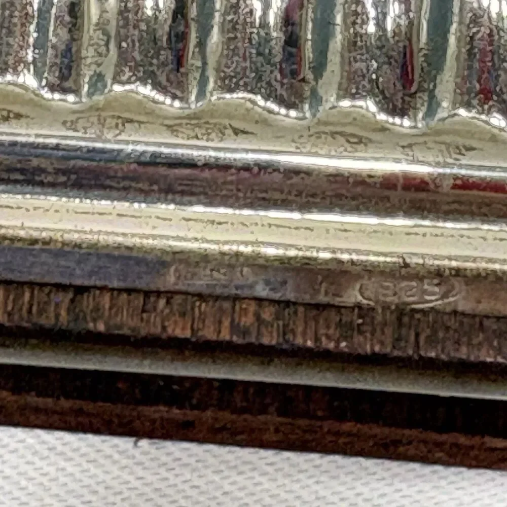 VINTAGE LINEAR ARCH  STERLING SILVER PICTURE FRAME ORNATE LINED 925 Mark